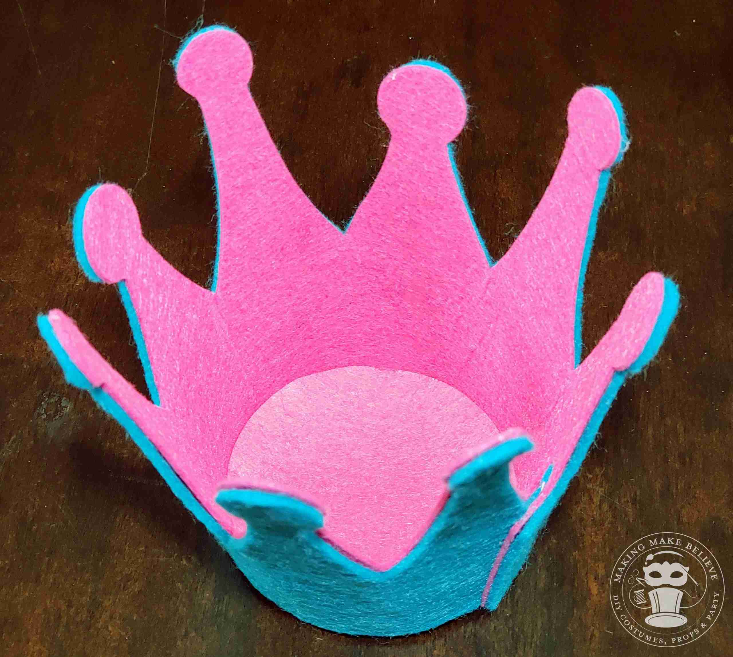 Insert smaller base into crown