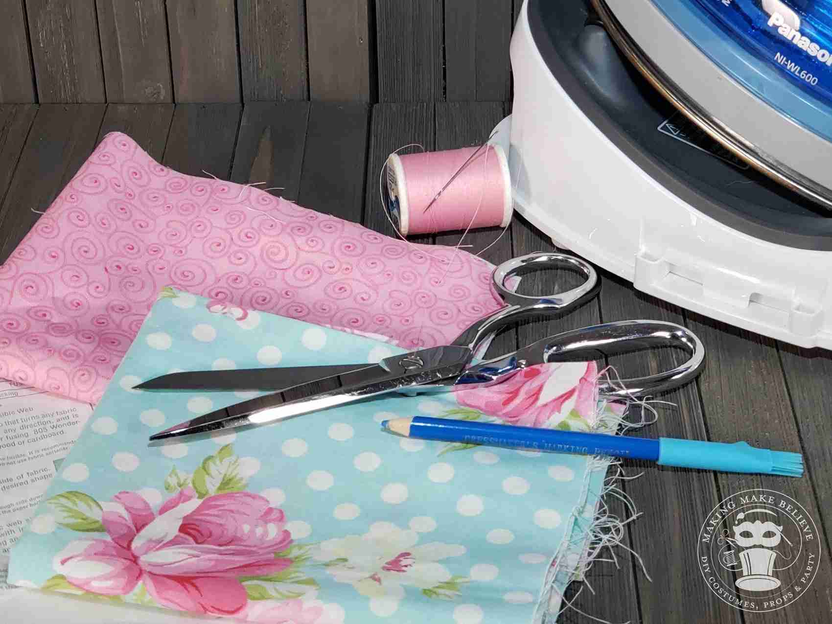 Supplies and tools to make Skull Trio Applique