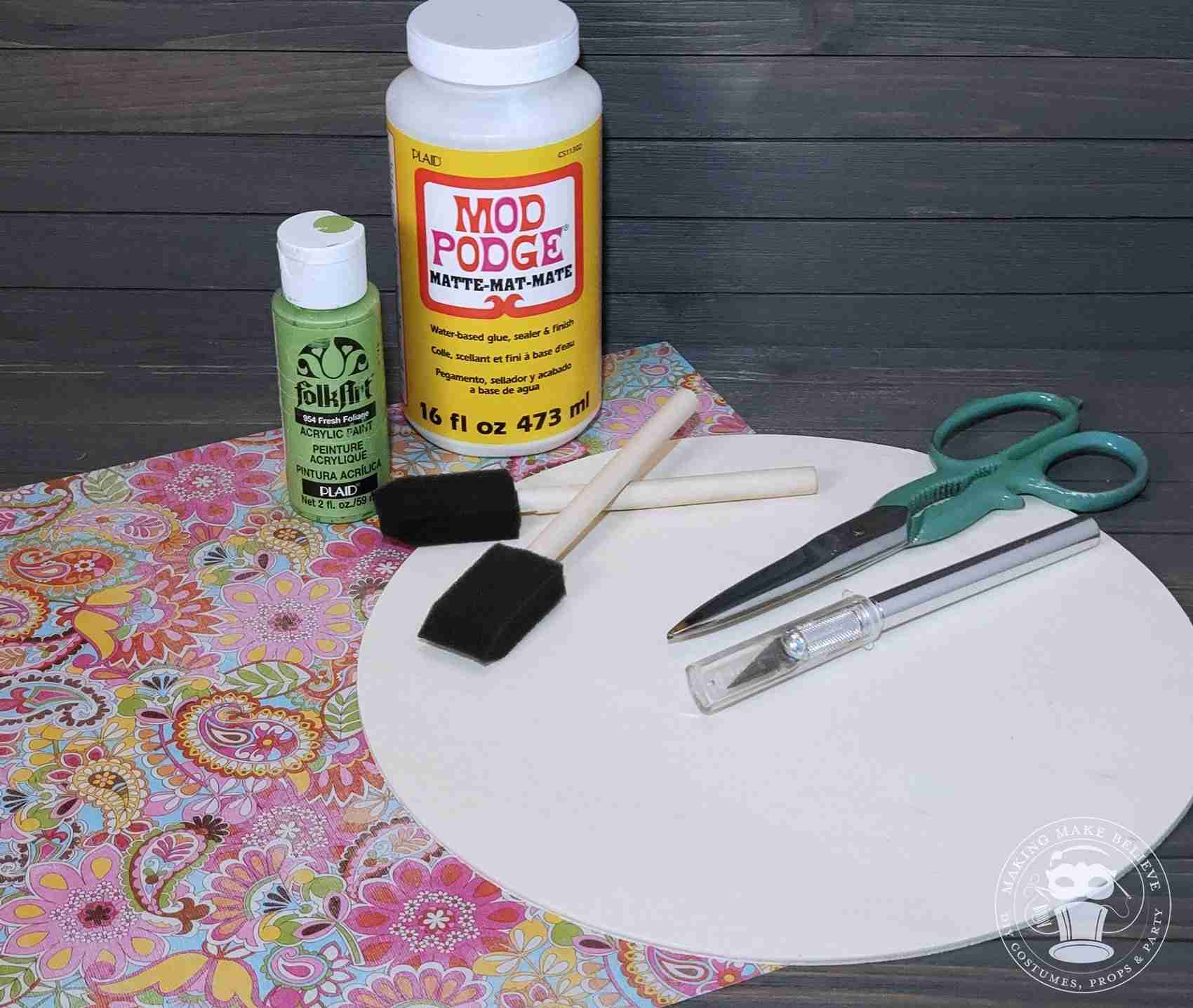 Supplies and tools to make Skull Trio Art Sign