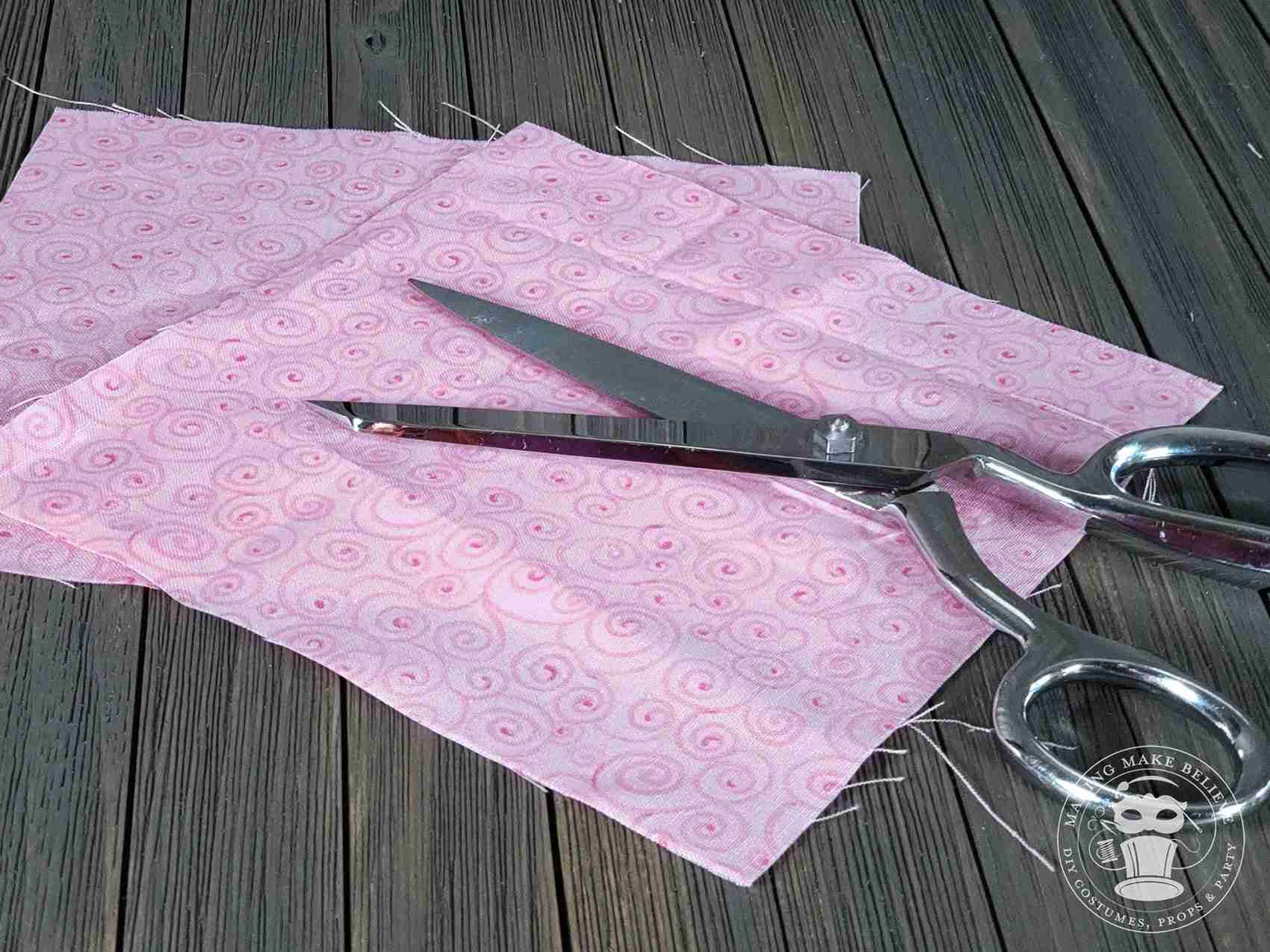 Cut backing fabric