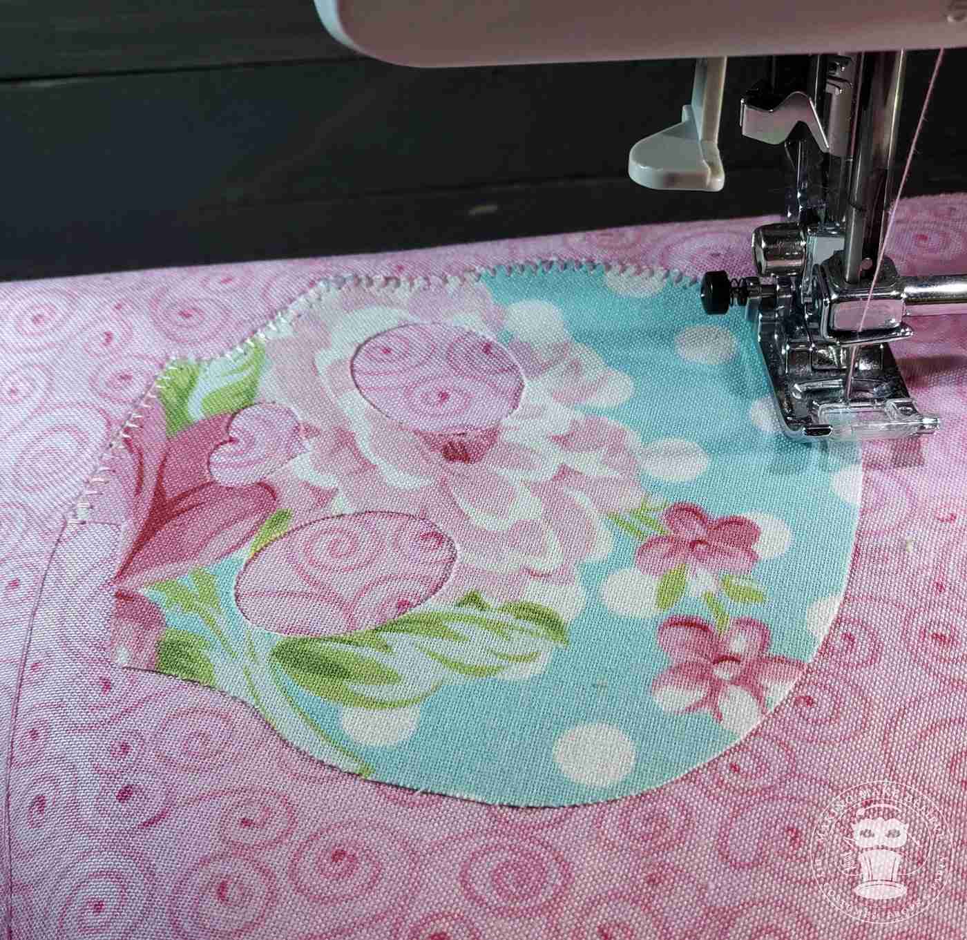 Machine or hand stitch edges